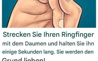 Strecken Sie Ihren Ringfinger mit dem Daumen und halten Sie ihn – Entdecken Sie die überraschenden Vorteile!