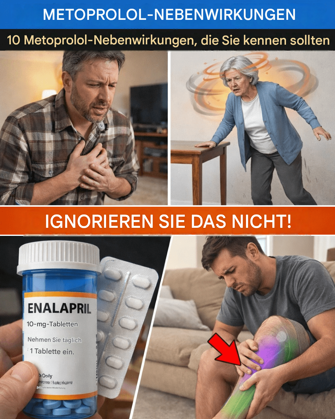 10 mögliche Nebenwirkungen von Metoprolol, die im Alltag oft übersehen werden