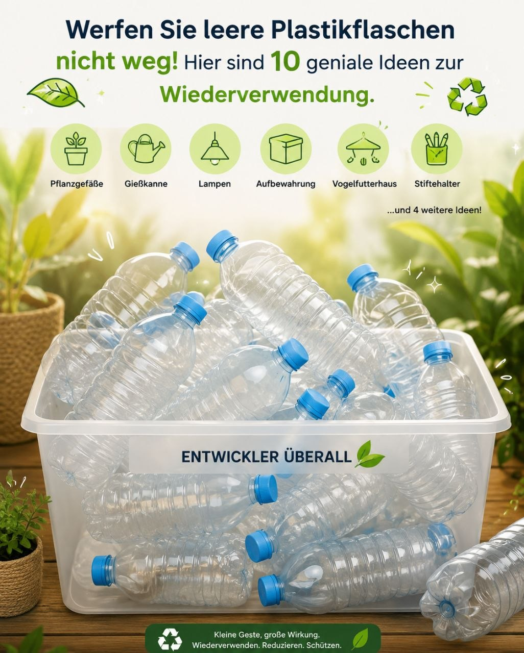 Kreative Wege zur Wiederverwendung von Plastikflaschen