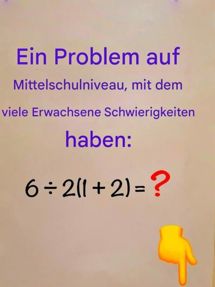 Eine Mathematikaufgabe auf Mittelschulniveau, an deren Lösung viele Erwachsene Schwierigkeiten haben