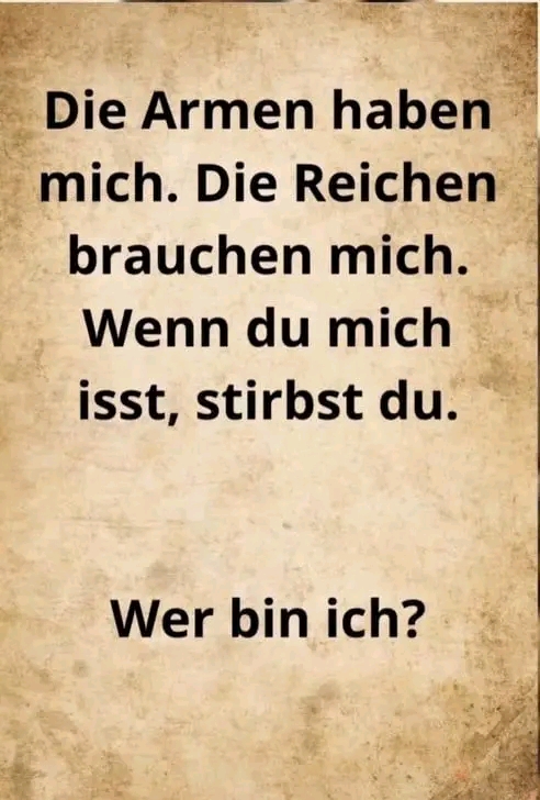 HAHA 😃 Die Lösung findet