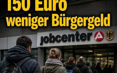 Bürergeld Empfänger verliert 150 Euro im Monat.