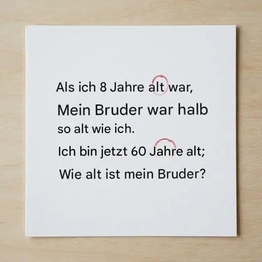 Wie alt ist mein Bruder?